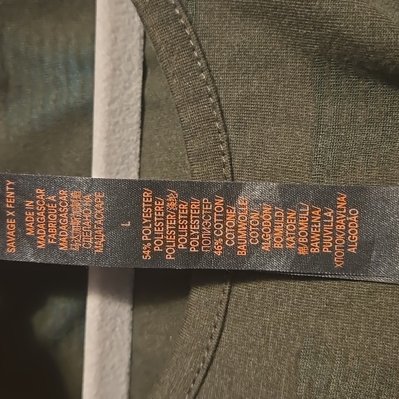 Savage x Fenty Tank Top Men's Size L Color Dark Green - Picture 3 of 5